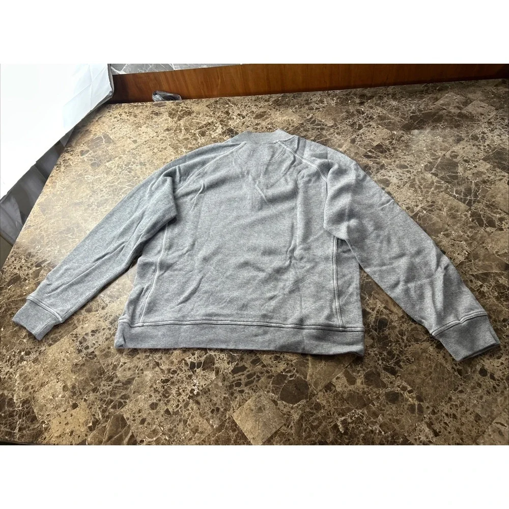 LL Bean Vintage Men’s Sweater M Reg Grey 1/4 Zip Pullover Traditional Fit 301192